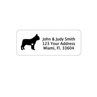 French Bulldog Personalized Address Labels, French Bulldog Dog Labels Set Of 30, Personalized Dog Lover Gift, New Puppy Address Labels, Dog Return Address Labels