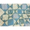 3 Piece Traditional Patchwork Quilt Set, All Season Beautiful Floral Embroidered Toile Pattern French Country Shabby Chic Bedding Set Queen, Reversible Sophisticated Design White Blue Cotton Quilt view 4