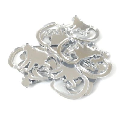 Super Cool Creations Monkey Shaped Crafting Mirrors, Set of 10, Many Colours, Shatterproof Acrylic, Silver Mirror, Pack of 20 x 2cm