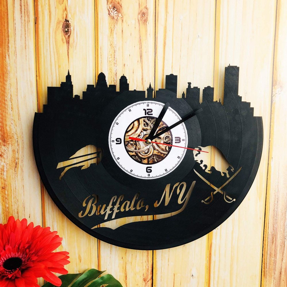 Wall Clock Shop Clock Made of Vinyl Record Decor Original Design Birthday, Wedding, Anniversary, Women, Men, Friends, Girlfriend Boyfriend