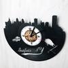 Wall Clock Shop Clock Made of Vinyl Record Decor Original Design Birthday, Wedding, Anniversary, Women, Men, Friends, Girlfriend Boyfriend view 3