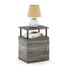 Furinno JAYA Utility Design End Table, French Oak Grey view 1