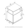 Furinno JAYA Utility Design End Table, French Oak Grey view 3