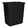 Storex Medium Waste Basket, 15 x 10.5 x 15 Inches, Black, 1 Count (00710A24C) view 1
