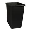 Storex Medium Waste Basket, 15 x 10.5 x 15 Inches, Black, 1 Count (00710A24C) view 2