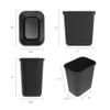 Storex Medium Waste Basket, 15 x 10.5 x 15 Inches, Black, 1 Count (00710A24C) view 3