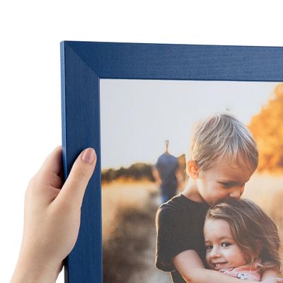 ArtToFrames 28x34 Inch Blue Picture Frame, This 1.38 Inch Custom Wood Poster Frame is Blue, Great for Your Art or Photos - Comes with Economy Acrylic