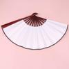 BESPORTBLE 2 Pcs Folding Silk Hand Fan Blank DIY Painting Fan Bridal Dancing Props for Men Women 10 Inch (White) view 3