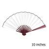 BESPORTBLE 2 Pcs Folding Silk Hand Fan Blank DIY Painting Fan Bridal Dancing Props for Men Women 10 Inch (White) view 4