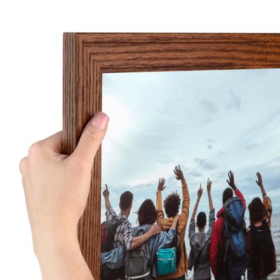ArtToFrames 5x47 Inch Brown Picture Frame, This 1.50 Inch Custom Wood Poster Frame is Walnut, Great for Your Art or Photos - Comes with Economy Acrylic