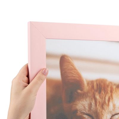 ArtToFrames 28x34 Inch Pink Picture Frame, This 1.38 Inch Custom Wood Poster Frame is Pink, Great for Your Art or Photos - Comes with Economy Acrylic