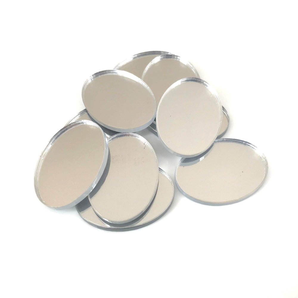 Oval Crafting Mirrors - Set of 10 - Shatterproof Acrylic - 4 X 2.8 Inches