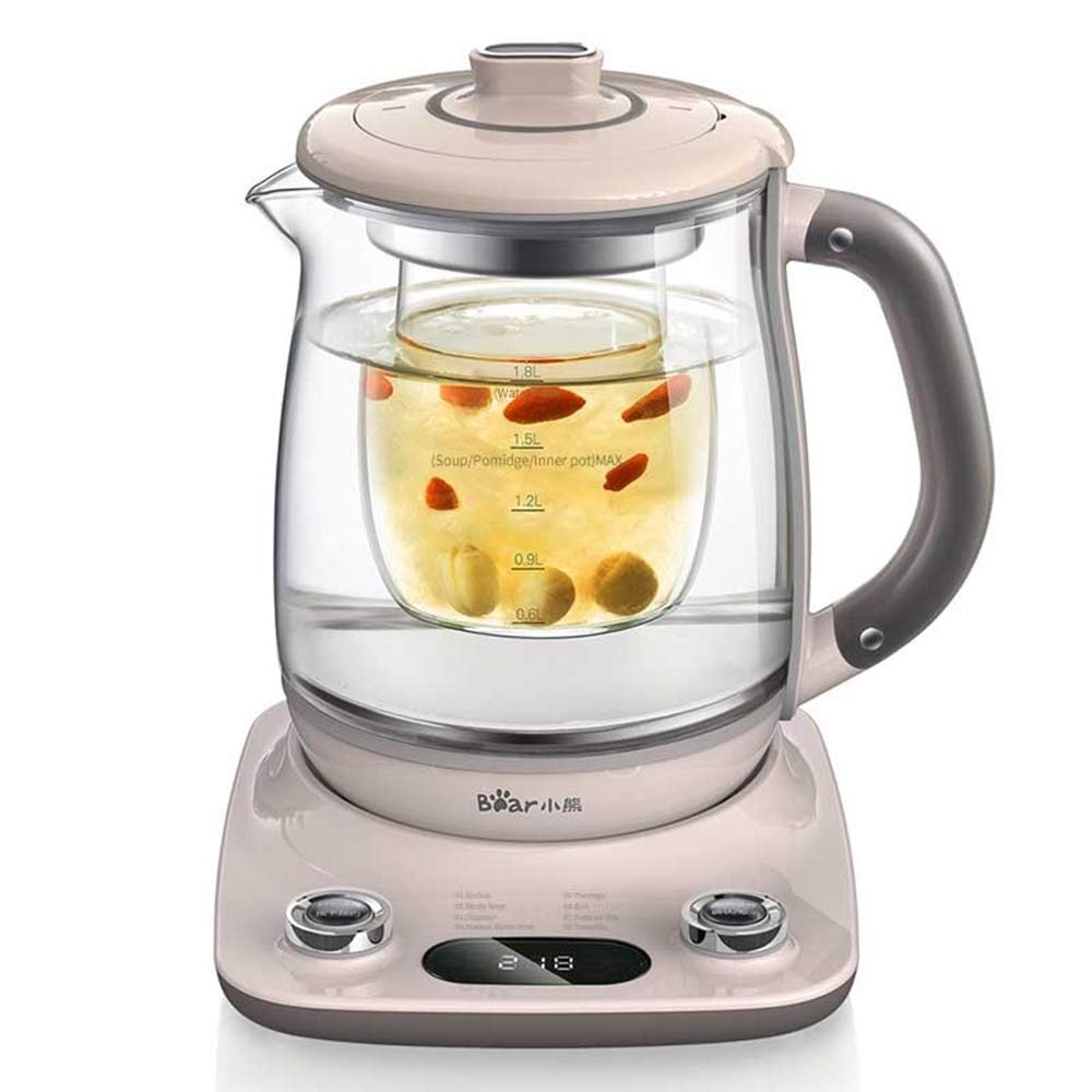 Bar 1.8L Health- Care Beverage Tea Maker and Kettle YSH-C18R1, Durable 316 Stainless Steel & Glass Brew Cooker Master,8-in-1 Programmable, 4 Range Temperature Warming Function, Pink