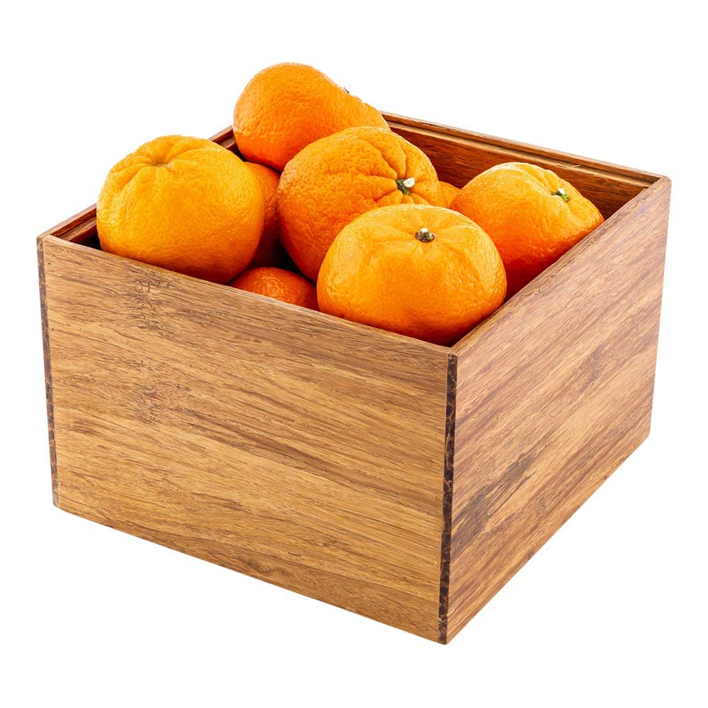 Eco Display Natural Bamboo Condiment Rack Deep Box - 7" x 7" x 4 3/4"