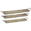 Melrose International Tray (Set of 3) 21.5" L, 23.75" L, 26" L Metal view 1