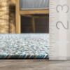 nuLOOM 2' x 8' Solid Hand Braided Indoor/Outdoor Area Rug, Pet-Friendly, High Traffic, Weather Resistant, for Patio, Balcony, Bedroom, Living, Dining Room, Wynn Aqua view 2