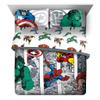 Jay Franco Marvel Avengers Comic Cool 7 Piece Queen Bed Set - Includes Comforter & Sheet Set - Bedding Features Captain America, Spiderman, Iron Man, Hulk, & Thor - Super Soft view 1