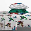 Jay Franco Marvel Avengers Comic Cool 7 Piece Queen Bed Set - Includes Comforter & Sheet Set - Bedding Features Captain America, Spiderman, Iron Man, Hulk, & Thor - Super Soft view 3