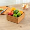 Restaurantware Eco Display 6.5 Inch x 6.5 Inch x 3.75 Inch Bamboo Condiment Container 1 Deep Spice Box - Medium Chip-Resistant Natural Bamboo Bamboo Organizer Box For Seasoning Spices Condiments view 3