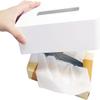 OHE Smart Home II Tissue Case, White, Approx. Height 9.6 x Width 5.1 x Height 2.8 inches (24.5 x 13 x 7 cm), Paper Holder, Tissue Box, Magnetic, Simple, Made in Japan view 3