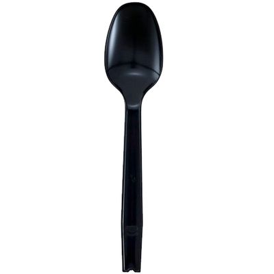 Nagao 200818 Disposable Spoons, 6.3 inches (16 cm), Black, Individually Packaged, Set of 100