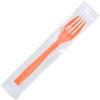 Nagao 200841 Disposable Fork, 6.3 inches (16 cm), Orange, Individually Packaged, Set of 100 view 2