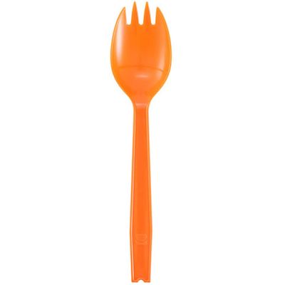 Nagao 200861 Disposable Spoons, 6.3 inches (16 cm), Orange, Individually Packaged, Set of 100