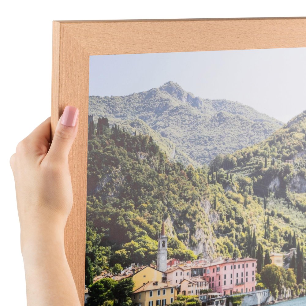 ArtToFrames 10x38 Inch Brown Picture Frame, This 1.25 Inch Custom Wood Poster Frame is European Beech, Great for Your Art or Photos - Comes with Economy Acrylic