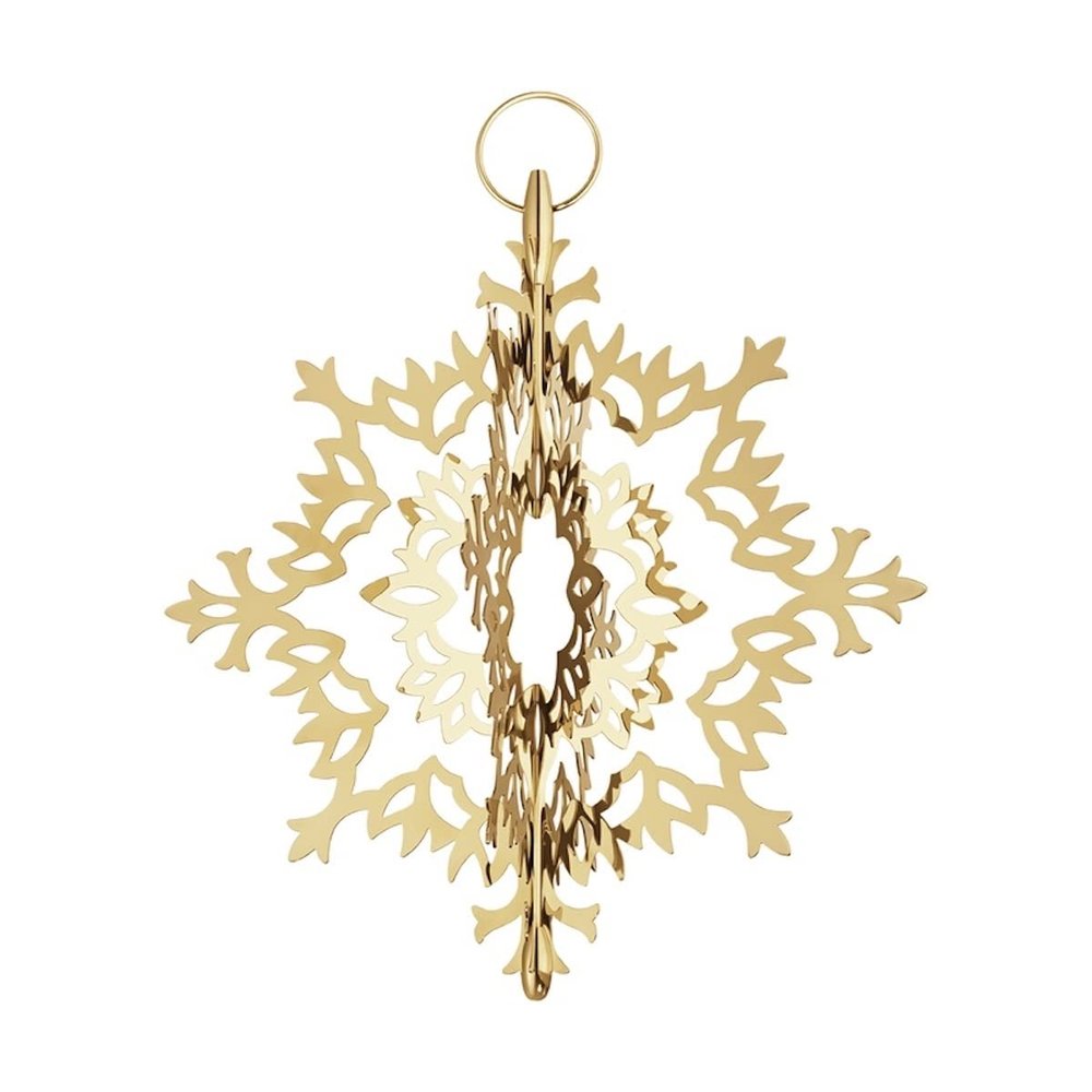 Georg Jensen Holiday Gold Ice Flower Christmas Tree Topper