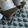 Moroccan Mosaic & Tile House CTP72-10 Menara Hexagon Handmade Cement Tiles, Pack of 12, Navy Blue and White Lines view 1