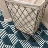 Moroccan Mosaic & Tile House CTP72-10 Menara Hexagon Handmade Cement Tiles, Pack of 12, Navy Blue and White Lines view 2