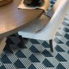 Moroccan Mosaic & Tile House CTP72-10 Menara Hexagon Handmade Cement Tiles, Pack of 12, Navy Blue and White Lines view 3