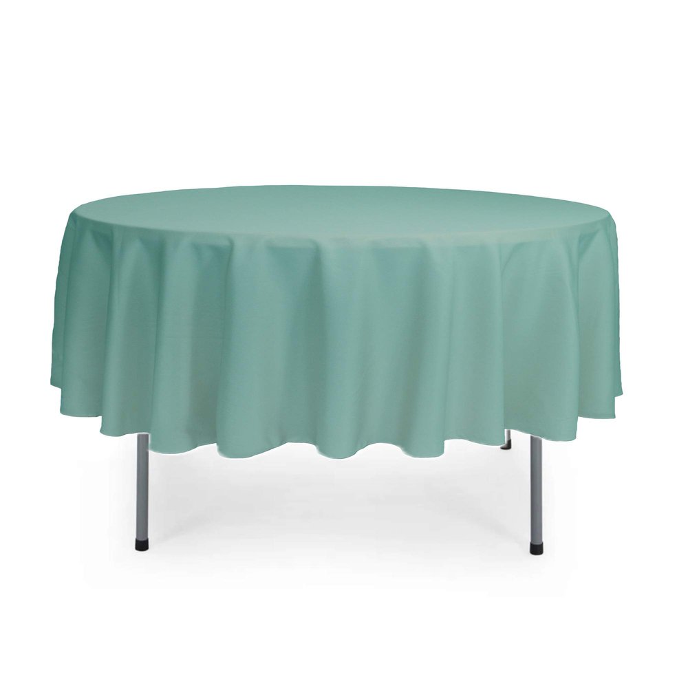 YOUR CHAIR COVERS - 90 Round Polyester Tablecloths for Restaurant, Banquet, Wedding - Linen Table Cloth for Standard Round Tables - Robin Egg