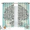 ZXAWT Curtains/Grommet Top Blackout Curtains/Thermal Insulated Curtain for Bedroom and Kitchen-Set of 2 Panels(Beautiful Vintage Hand Drawn Tree of Life W 63"*L 63") view 1