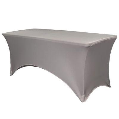 YOUR CHAIR COVERS - 5ft Black Rectangular Spandex Fitted Linen Wedding Event Patio Decor Elastic Fabric Stretch Cover for 5ft Folding Table