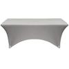 YOUR CHAIR COVERS - 5ft Black Rectangular Spandex Fitted Linen Wedding Event Patio Decor Elastic Fabric Stretch Cover for 5ft Folding Table view 2