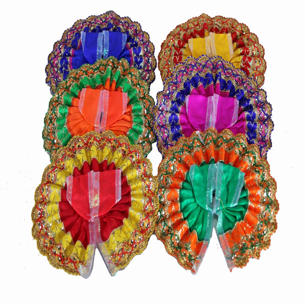 Esplanade Ladoo Gopal Poshak | God Dress | Bhagwaan Ki Poshaak | Dev Vastra - (Set of 6) Laddu Gopal Idols