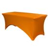 YOUR CHAIR COVERS - 5ft Orange Rectangular Spandex Table Covers Fitted Tablecloth Weddings Event Patio Decorations Elastic Fabric Stretch for Folding Table view 1
