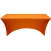 YOUR CHAIR COVERS - 5ft Orange Rectangular Spandex Table Covers Fitted Tablecloth Weddings Event Patio Decorations Elastic Fabric Stretch for Folding Table view 3