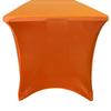 YOUR CHAIR COVERS - 5ft Orange Rectangular Spandex Table Covers Fitted Tablecloth Weddings Event Patio Decorations Elastic Fabric Stretch for Folding Table view 4