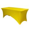 YOUR CHAIR COVERS - 4ft Yellow Rectangular Spandex Table Covers Fitted Tablecloth Wedding Event Patio Decorations Elastic Fabric Stretch for Folding Table view 1