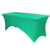 YOUR CHAIR COVERS - 4ft Emerald Green Rectangular Spandex Table Covers Fitted Tablecloth Wedding Event Patio Decorations Elastic Fabric Stretch for Folding Table view 1