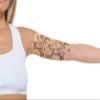 Linphelle Coverpicc - Upper Arm Cover for Picc Line, Soft Microfiber Arm Sleeve, Ideal for Picc Line, Glucose Sensor, Tattoo or Wounds, Flowers and Butterflies, Size Medium view 1
