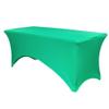 YOUR CHAIR COVERS - 8ft Rectangular Spandex Emerald Green Fitted Fabric Wedding Event Patio Decor Elastic Stretch Cloth for 8ft Folding Table view 1