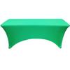 YOUR CHAIR COVERS - 8ft Rectangular Spandex Emerald Green Fitted Fabric Wedding Event Patio Decor Elastic Stretch Cloth for 8ft Folding Table view 2