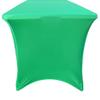 YOUR CHAIR COVERS - 8ft Rectangular Spandex Emerald Green Fitted Fabric Wedding Event Patio Decor Elastic Stretch Cloth for 8ft Folding Table view 3