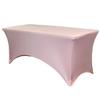 YOUR CHAIR COVERS - 4ft Blush Rectangular Spandex Table Covers Fitted Tablecloth Wedding Event Patio Decorations Elastic Fabric Stretch for Folding Table view 1