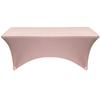 YOUR CHAIR COVERS - 4ft Blush Rectangular Spandex Table Covers Fitted Tablecloth Wedding Event Patio Decorations Elastic Fabric Stretch for Folding Table view 2