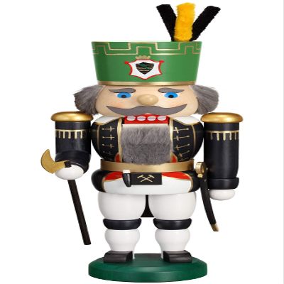 Seiffener Volkskunst German Nutcracker Master of The Mountain, Height 28 cm / 11 inch, Original Erzgebirge SV 11956