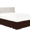 BedDecor Wrap Around Bed Skirt Elastic Bed Ruffles, 600TC Solid Luxurious 27 Inches Drop(Chocolate,Queen) view 1